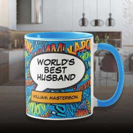 'S Werelds Beste Man Fun Gepersonaliseerde Naam Mok