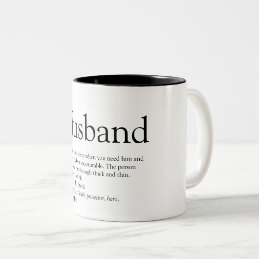 's Werelds beste man-vrouw-definitie Modern Fun Tweekleurige Koffiemok (Voorkant rechts)