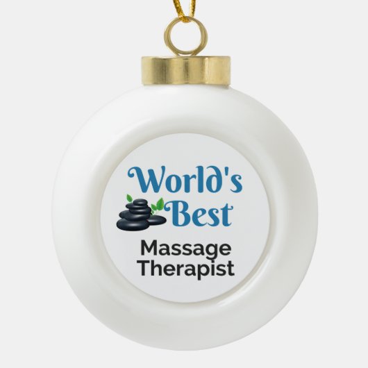 's Werelds beste massagetherapeut Keramische Bal Ornament (Voorkant)
