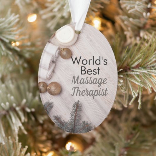 's Werelds beste massagetherapeut Ornament (Boom)