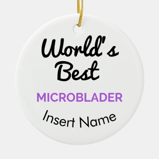 's Werelds beste microblader Keramisch Ornament (Voorkant)