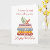 's Werelds beste moeder en leraar verjaardag Kaart (Gele Bloem)