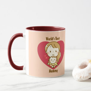 's Werelds beste Moederdag Kawaii-Cartoon Mok
