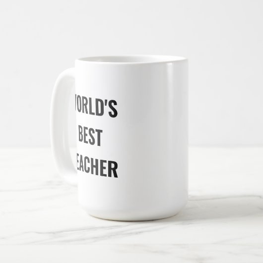 'S Werelds beste mok voor leraren (Voorkant links)