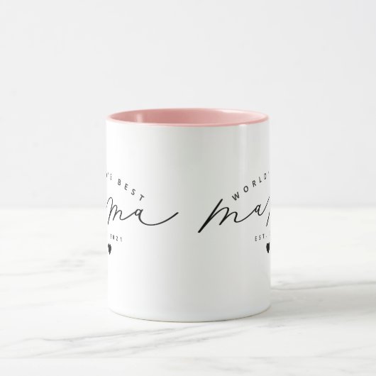 's Werelds beste Mok voor mammie-kalligrafie (Midden)