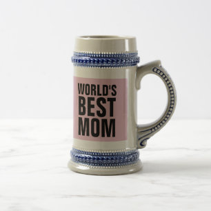 'S WERELDS BESTE MOM KOFFIE PINK BEER STEIN BIERPUL