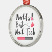 's Werelds beste nageltechnicus Metalen Ornament (Links)