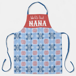 's Werelds beste NANA schort blauw symmetrische ha