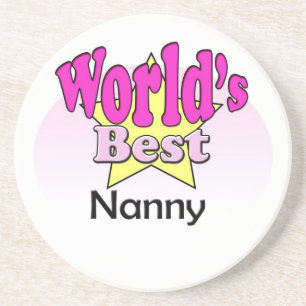 's Werelds beste nanny Zandsteen Onderzetter