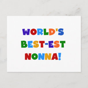 's Werelds beste Nonna Bright Colors T-shirts en g Briefkaart