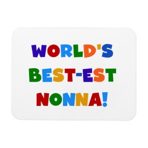 's Werelds beste Nonna Bright Colors T-shirts en g Magneet