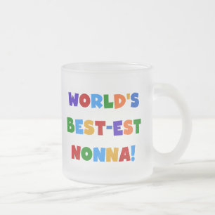 's Werelds beste Nonna Bright Colors T-shirts en g Matglas Koffiemok