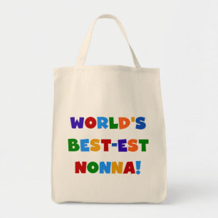 's Werelds beste Nonna Bright Colors T-shirts en g Tote Bag