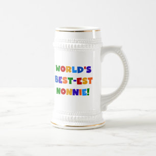 's Werelds beste Nonnie Bright Colors Cadeaus Bierpul