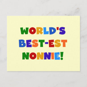 's Werelds beste Nonnie Bright Colors Cadeaus Briefkaart