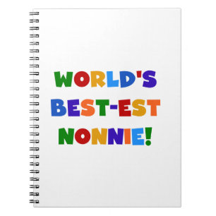 's Werelds beste Nonnie Bright Colors Cadeaus Notitieboek