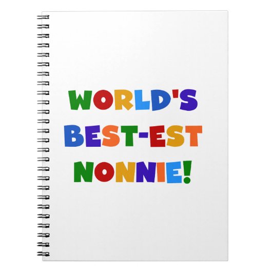 's Werelds beste Nonnie Bright Colors Cadeaus Notitieboek (Voorkant)