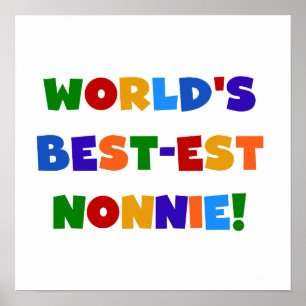 's Werelds beste Nonnie Bright Colors Cadeaus Poster