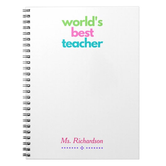 's Werelds beste Notitieboek voor leerkrachten (Voorkant)
