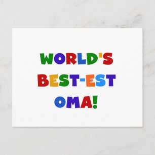 's Werelds beste Oma Bright Colors Briefkaart