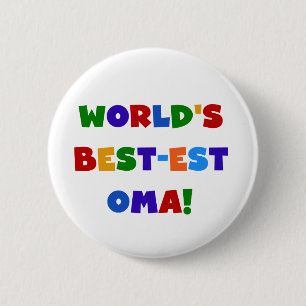 's Werelds beste Oma Bright Colors Gifts Ronde Button 5,7 Cm