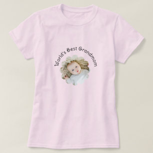's Werelds beste oma foto in Flower Custom T-shirt