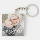 'S Werelds beste oma grootmoeder beste jaarfoto Sleutelhanger (Achterkant)