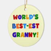 's Werelds beste oma heldere kleuren Keramisch Ornament (Links)