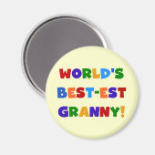 's Werelds beste oma heldere kleuren Magneet (Voorkant / Achterkant)