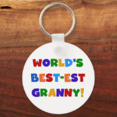 's Werelds beste oma heldere kleuren Sleutelhanger (Voorkant)