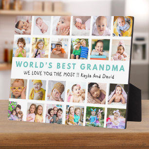 'S Werelds Beste Oma Kleinkinderen 24 Foto Collage Fotoplaat