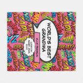's Werelds beste oma leuk roze Fleece Deken (Voorkant (Horizontaal))