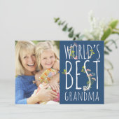 's Werelds beste oma Moederdag fotokaart Kaart (Staand voorkant)