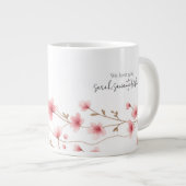 'S Werelds Beste Oma - Pastel Bloemen Gepersonalis Extra Grote Beker (Voorkant rechts)