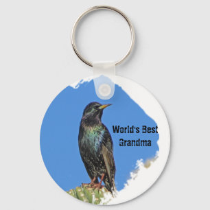 'S Werelds beste oma Starling en Cactus Zuidwest Sleutelhanger