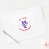 's Werelds beste ondernemer Vierkante Sticker (Envelop)