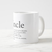 's Werelds beste oom Modern Black en White Extra Grote Beker (Voorkant rechts)