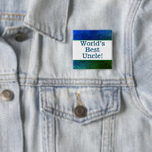 's Werelds beste oom pin Vierkante Button 5,1 Cm (In situ)