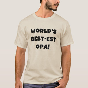 's Werelds beste Opa Black Text T-shirts en gesche