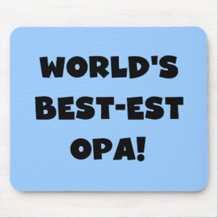 's Werelds beste Opa Black Text T-shirts en gesche Muismat