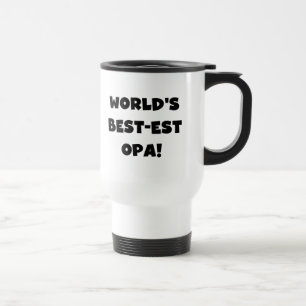 's Werelds beste Opa Black Text T-shirts en gesche Reisbeker