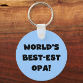 's Werelds beste Opa Black Text T-shirts en gesche Sleutelhanger (Voorkant)