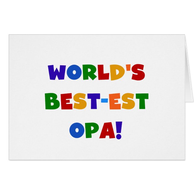 's Werelds beste Opa Bright Colors Gifts (Voorkant Horizontaal)