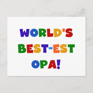 's Werelds beste Opa Bright Colors Gifts Briefkaart
