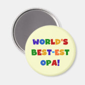 's Werelds beste Opa Bright Colors Gifts Magneet (Voorkant / Achterkant)