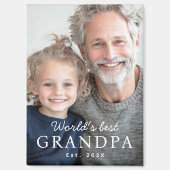 'S Werelds beste opa grootvader beste jaarfoto Magneet (Voorkant)