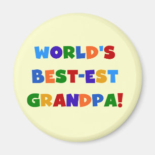 's Werelds beste opa heldere kleuren-cadeaus Magneet