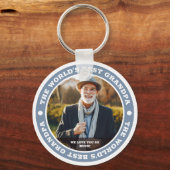 's Werelds beste opa moderne maatfoto Sleutelhanger (Voorkant)