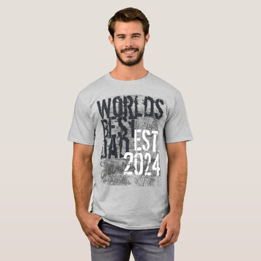 's Werelds Beste Pap Grunge 2014 Vaderdag T-shirt (Voorkant volledig)