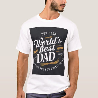 's Werelds Beste Pap T-shirt - Onze Hero | VADERDA